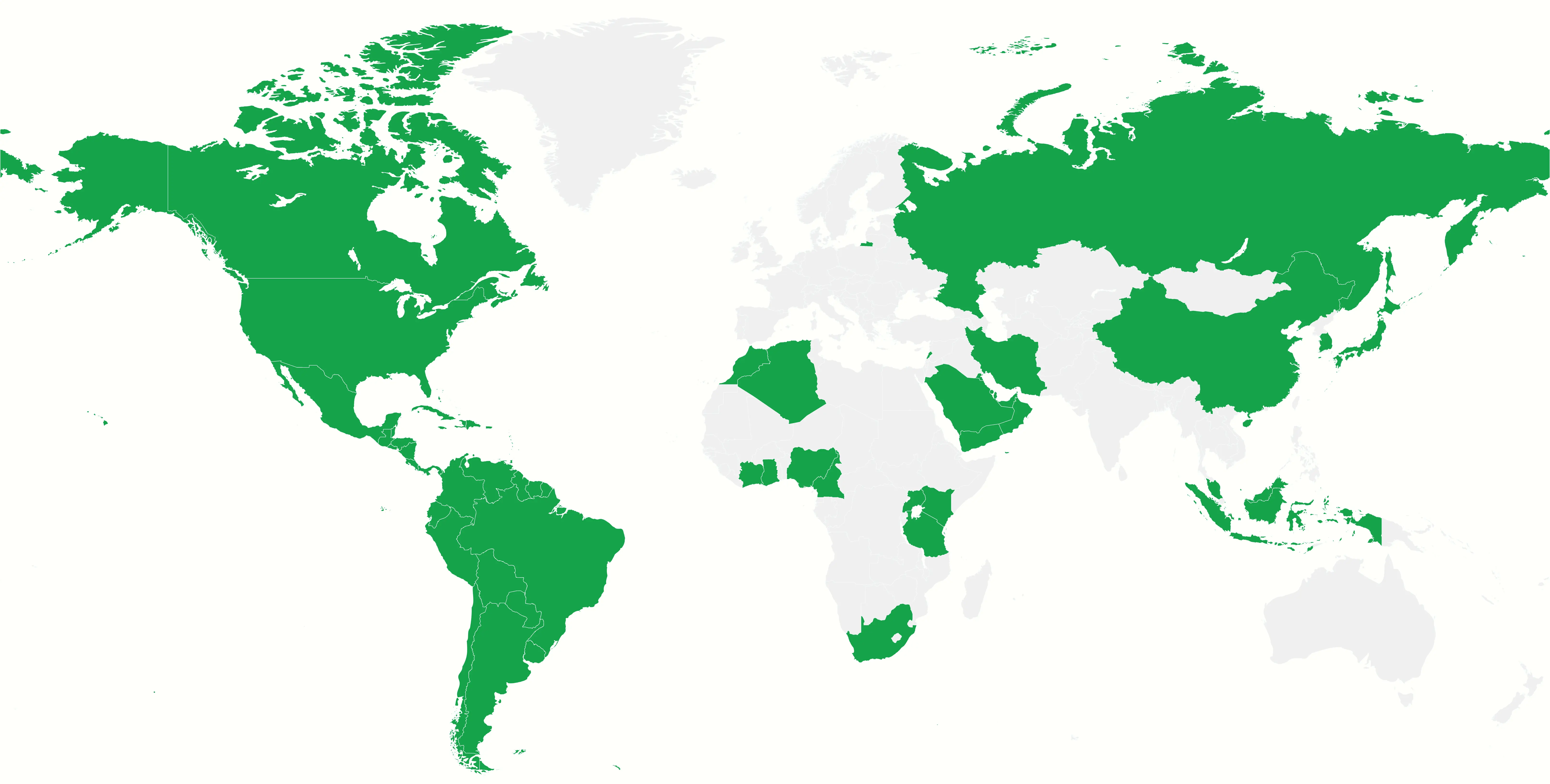 Shipping Countries Map